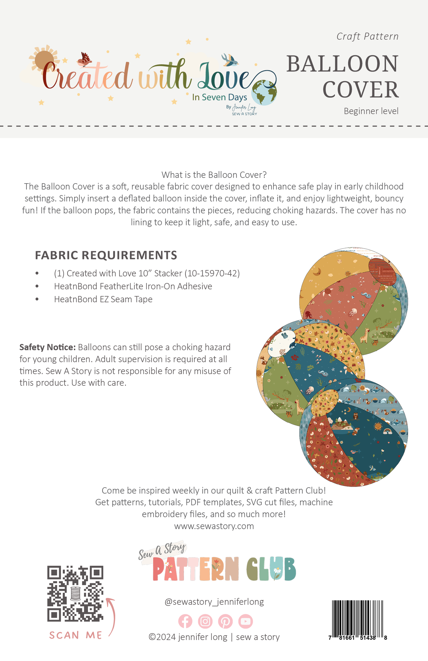 Balloon Cover – Digital Craft Pattern (Instant Download)