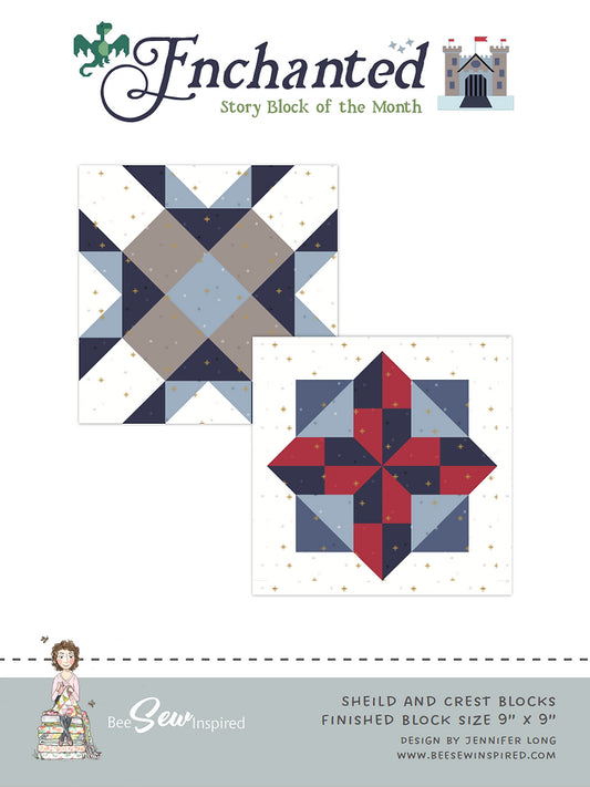 Enchanted Shield & Crest Quilt Block