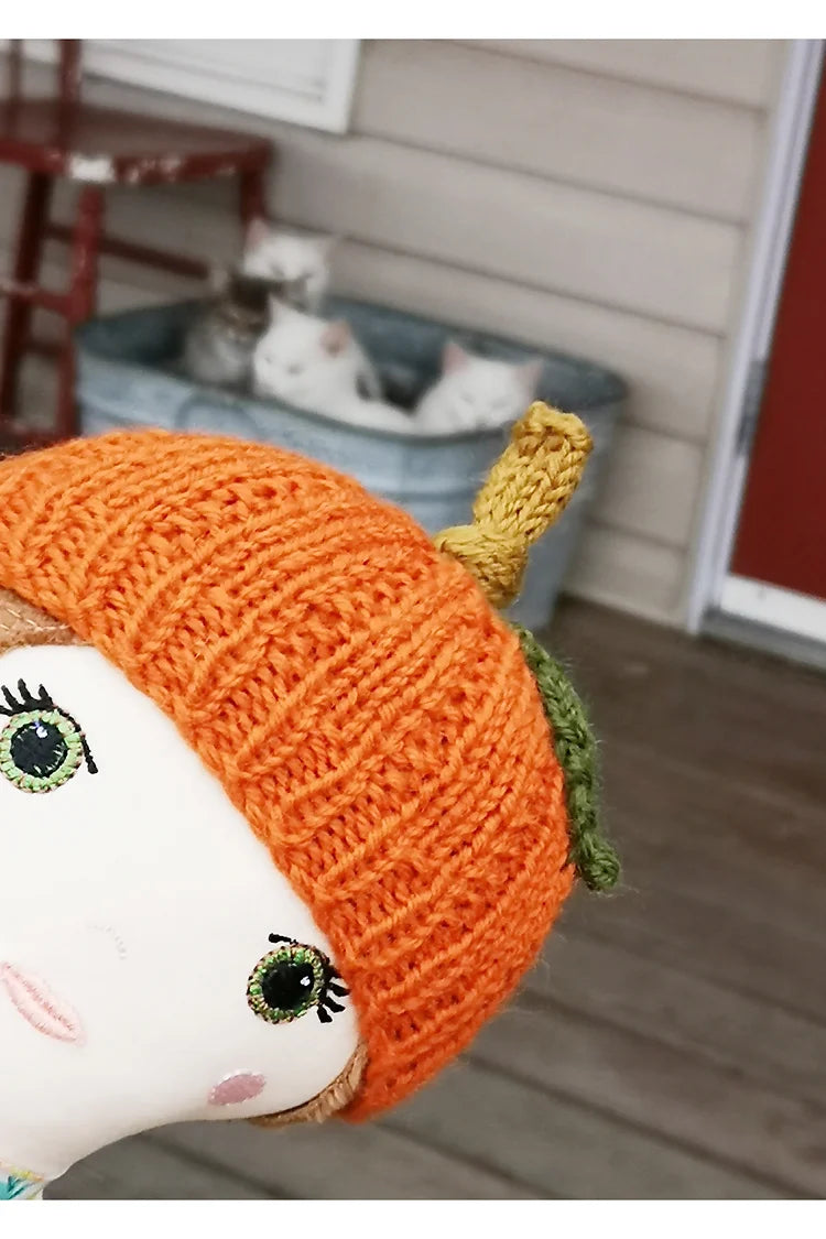 Pumpkin Doll Hat - Knitting Pattern