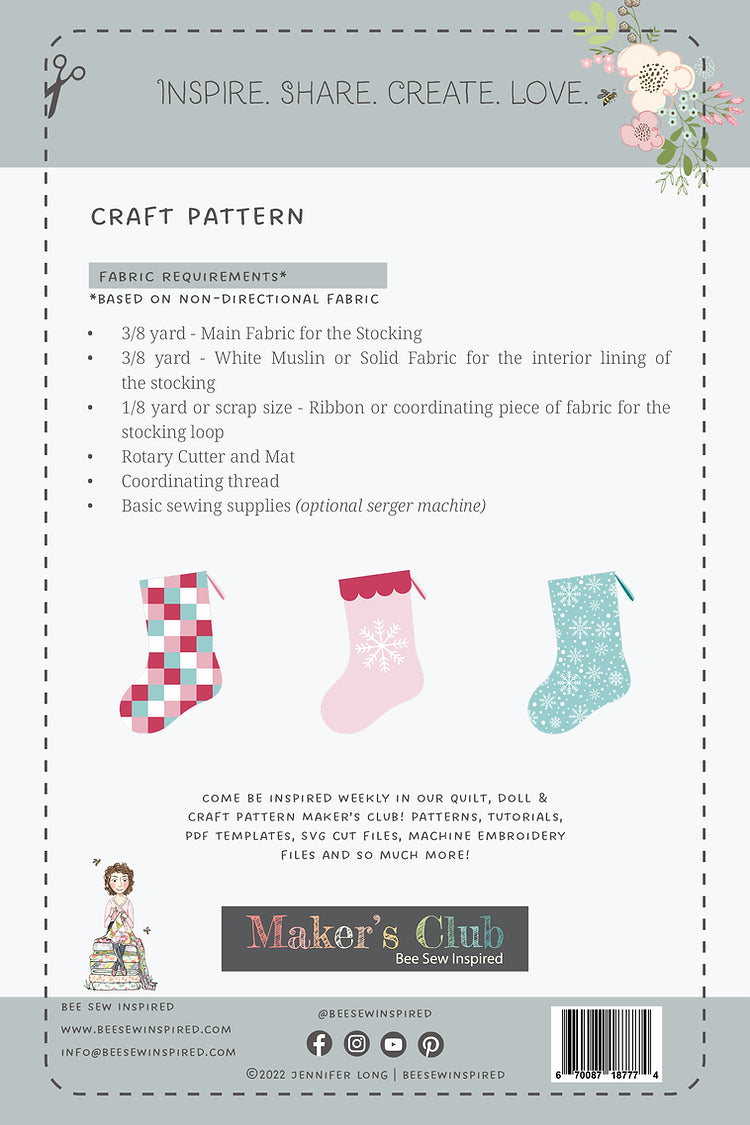 Basic Lined Stocking Pattern