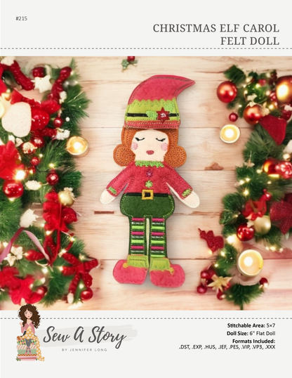 Christmas Elf Felt Doll (Carol)