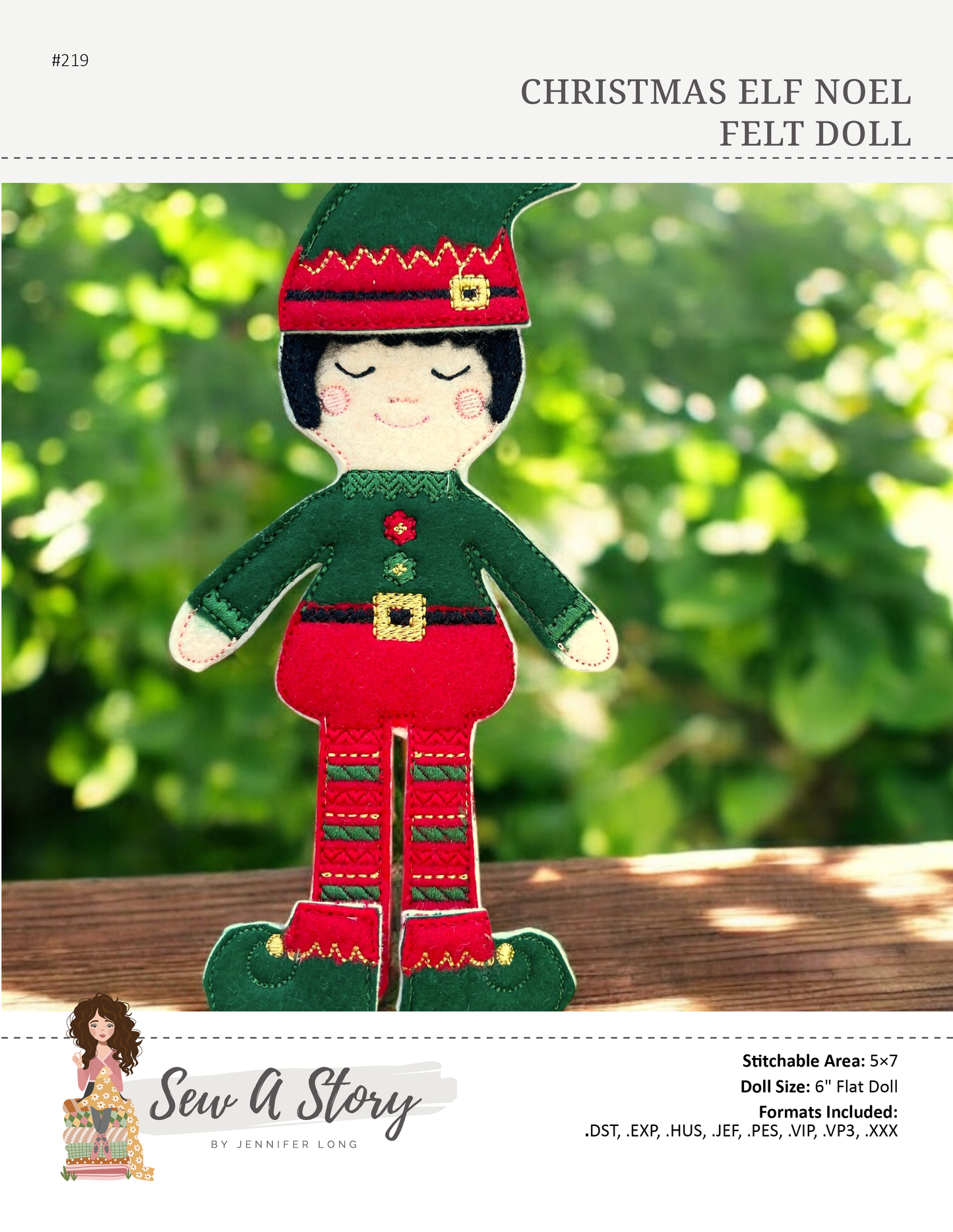 Christmas Elf Felt Doll (Noel)