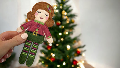 Christmas Elf Felt Doll (Carol)