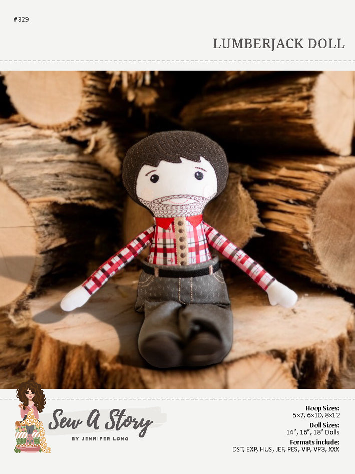 Lumberjack Machine Embroidery Doll Pattern