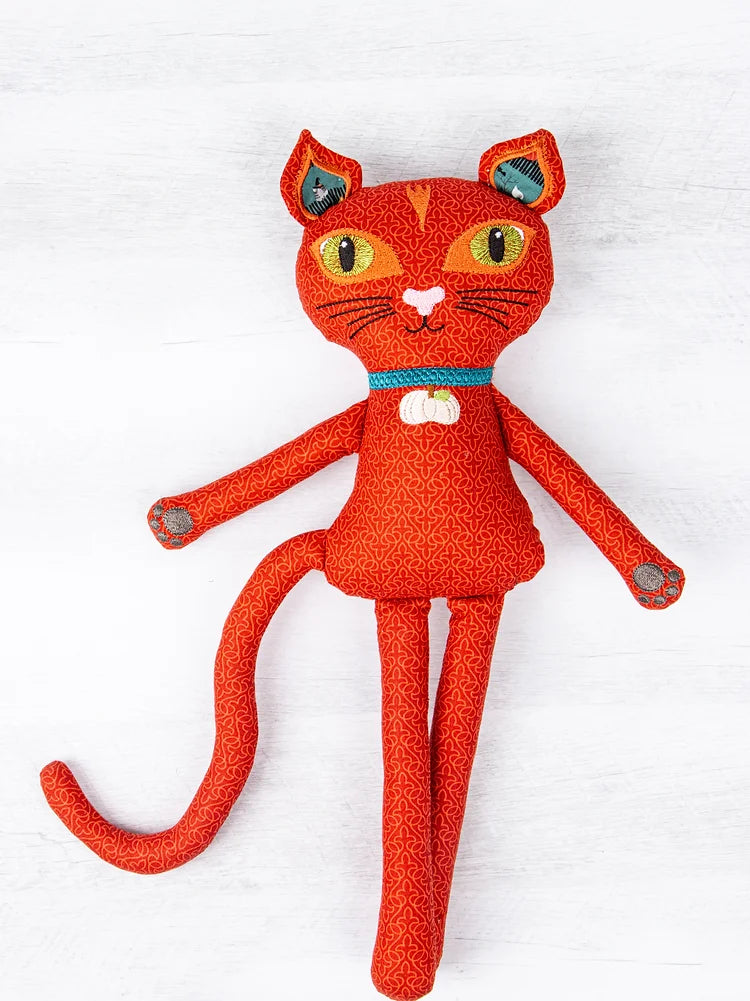 Cat Machine Embroidery Doll Pattern