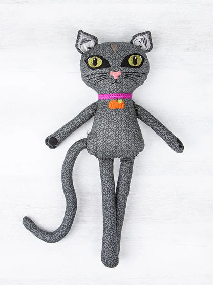 Cat Machine Embroidery Doll Pattern