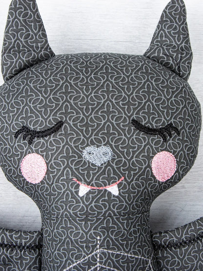 Bat Machine Embroidery Doll Pattern