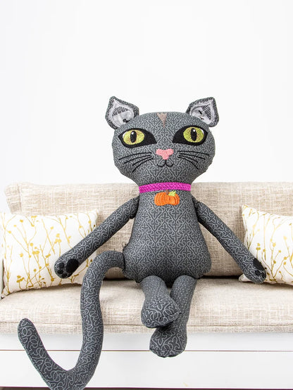 Cat Machine Embroidery Doll Pattern